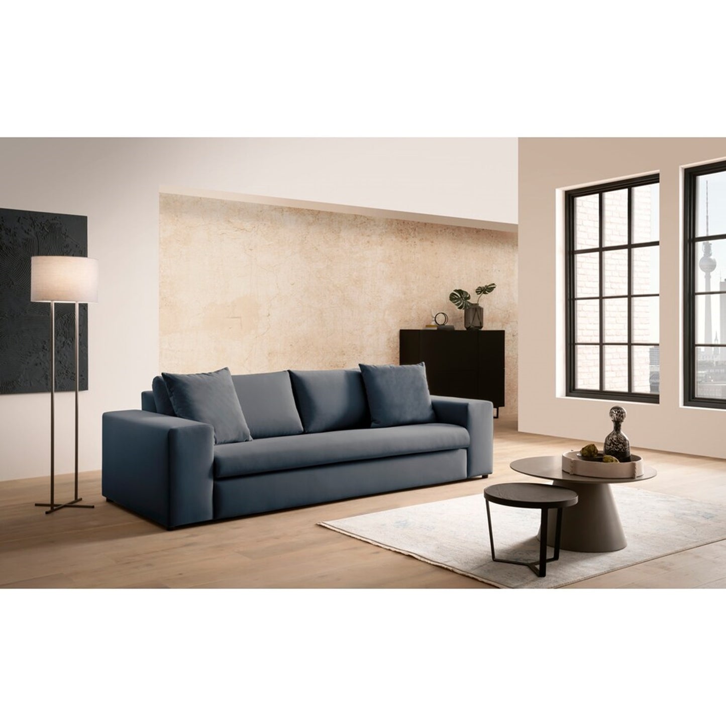 
                  
                    3-sitzer Sofa Samtvelours grau - Sleetland
                  
                