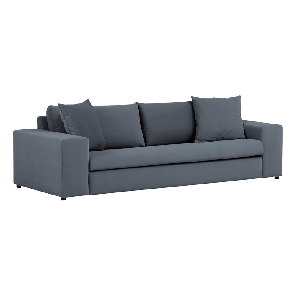 3-sitzer Sofa Samtvelours grau - Sleetland