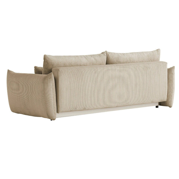 4. Bild von Schlafsofa mit Bettkasten Bezug Cord beige - Mavas