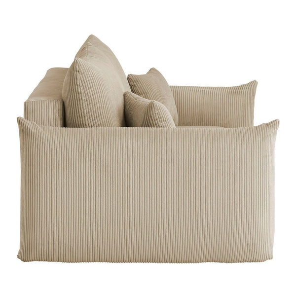 5. Bild von Schlafsofa mit Bettkasten Bezug Cord beige - Mavas