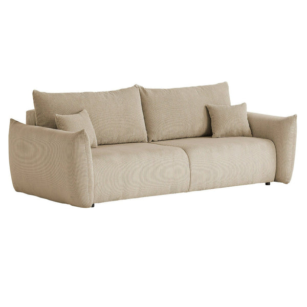 2. Bild von Schlafsofa mit Bettkasten Bezug Cord beige - Mavas